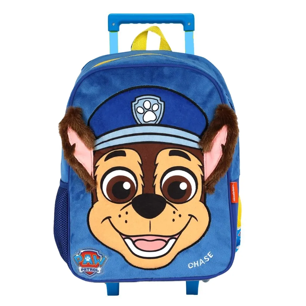 Mochila Luxcel com rodinhas e estampa do personagem Chase para crianças